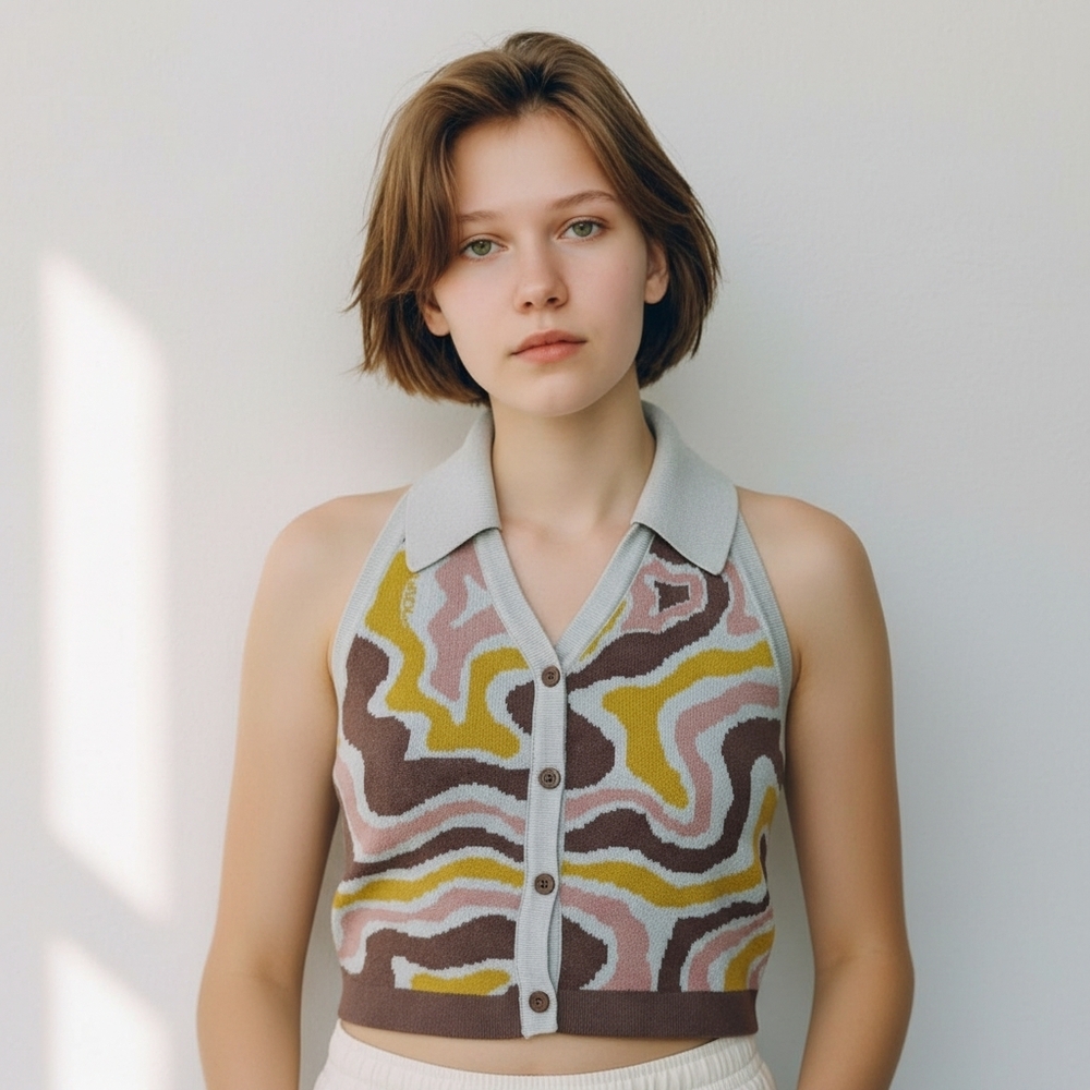 The Kript Multicolor Halter Top size XS/S